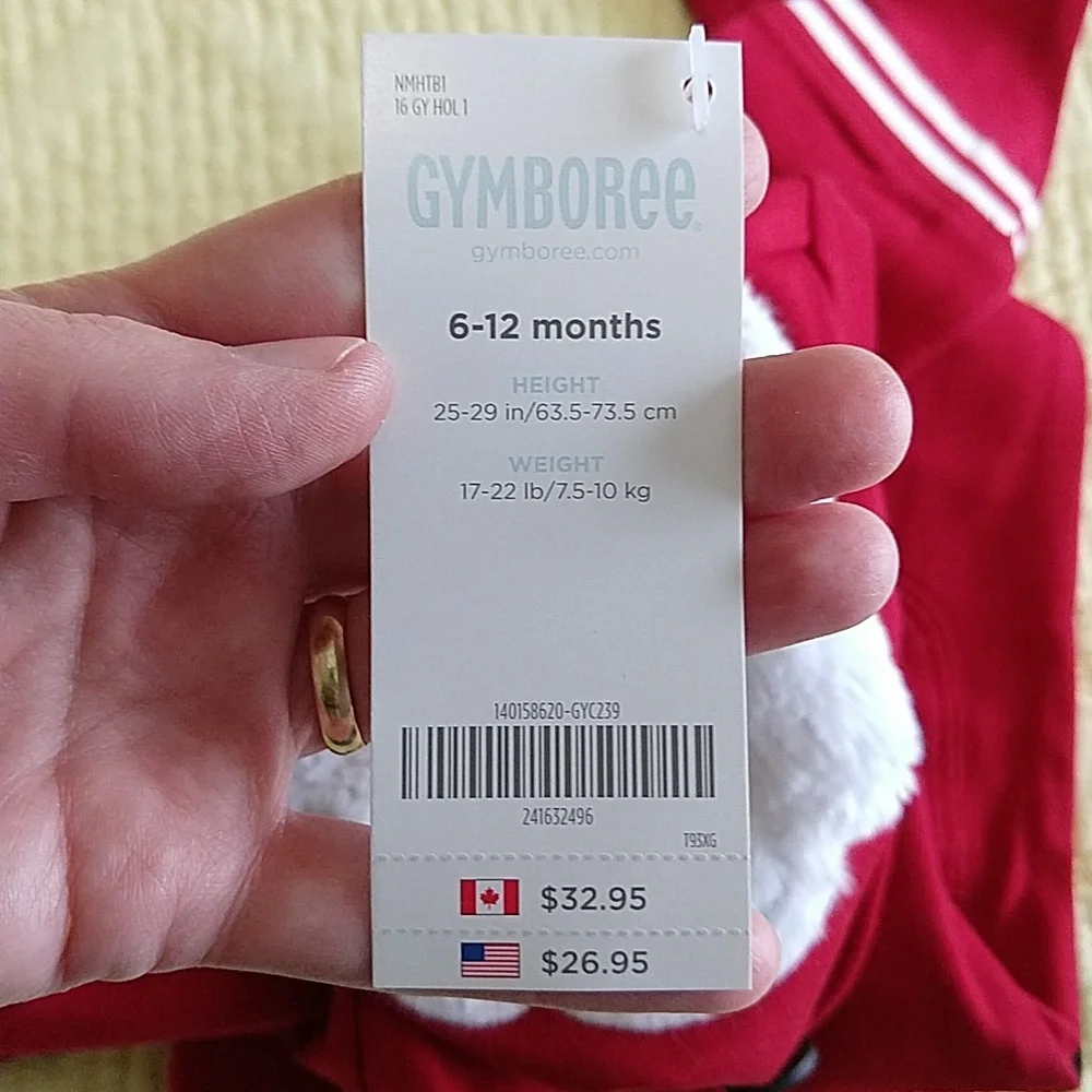 Gymboree Adorable Christmas Santa Onesie